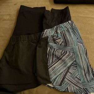 a:glow maternity athletic shorts x2